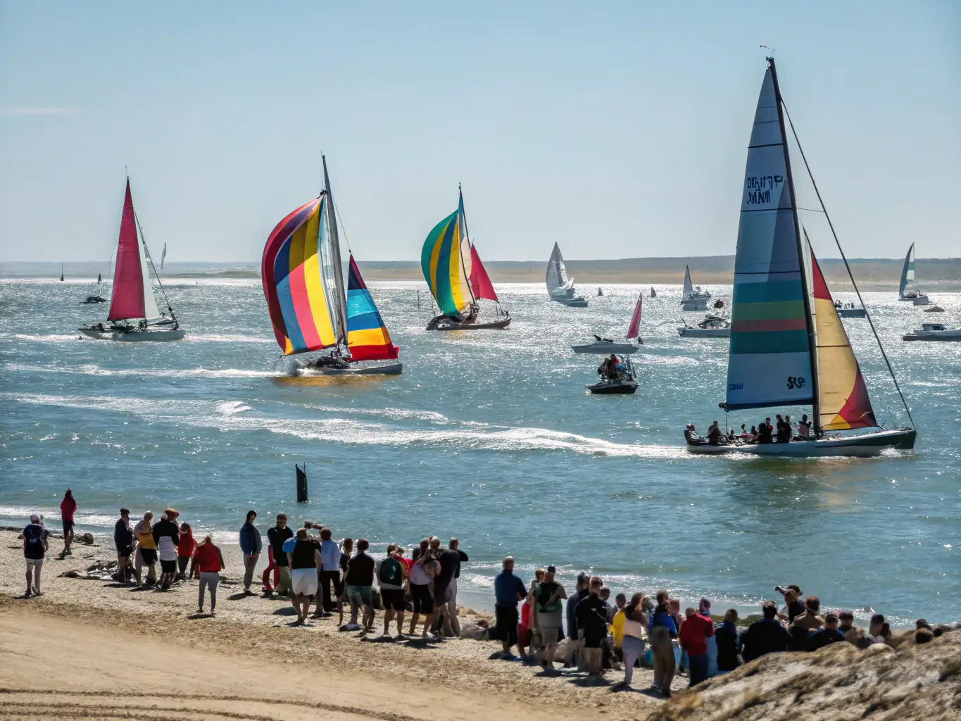 A photograph of a traditional sailing event in La Rochelle, featuring classic boats and participants dressed in period attire, celebrating the region's maritime traditions.